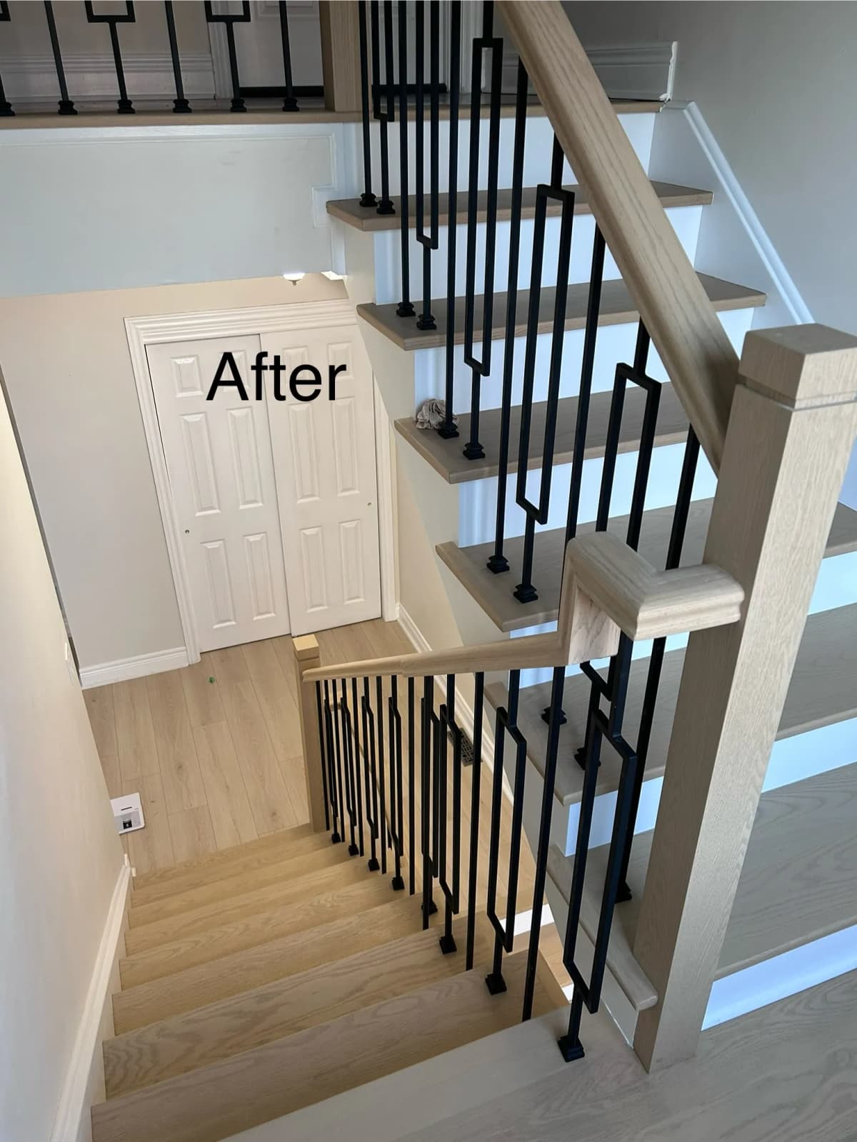 Custom hardwood staircase renovation in Toronto home