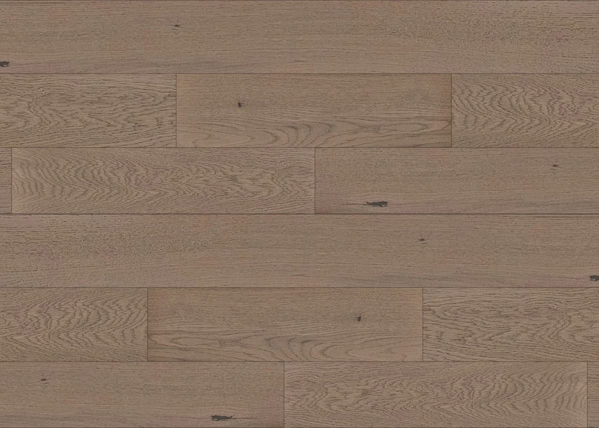 Irish Tea - Woden Elite 6 1/2 inch wire-brushed white oak engineered hardwood flooring, end-of-lot clearance at BBS Flooring Markham