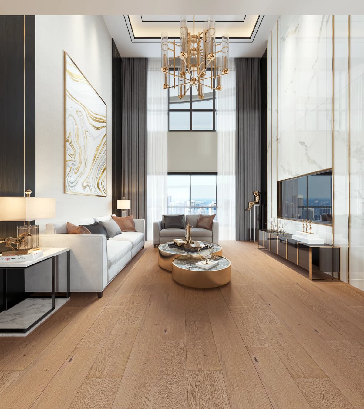 Irish Tea - Woden Elite 6 1/2" White Oak Engineered Hardwood Flooring - image 2