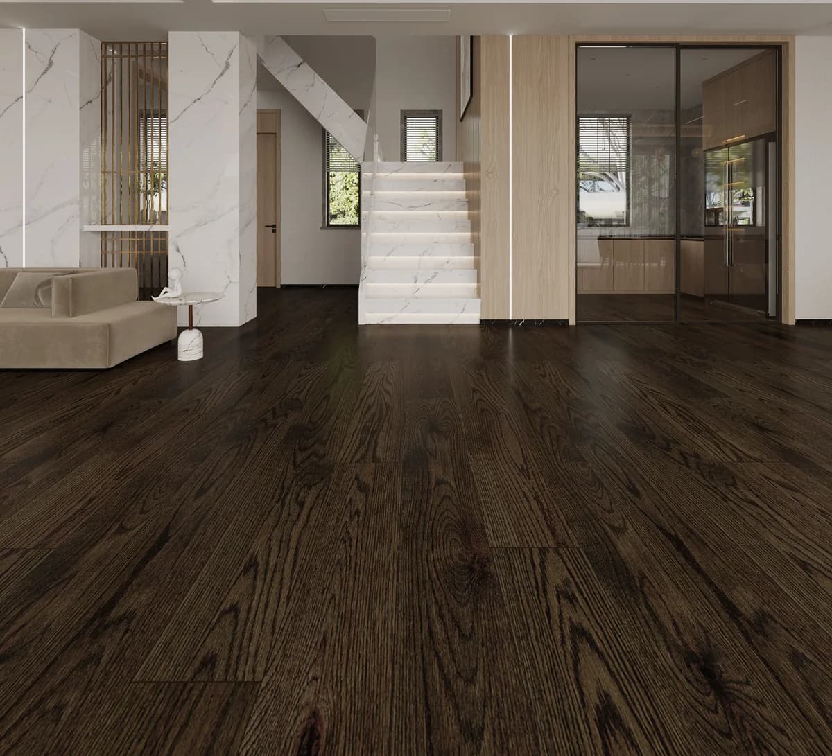 BBS Flooring Charcoal - Woden Vermont 6 1/2 Oak Engineered Hardwood Flooring premium engineered hardwood in Markham, Toronto, and Durham