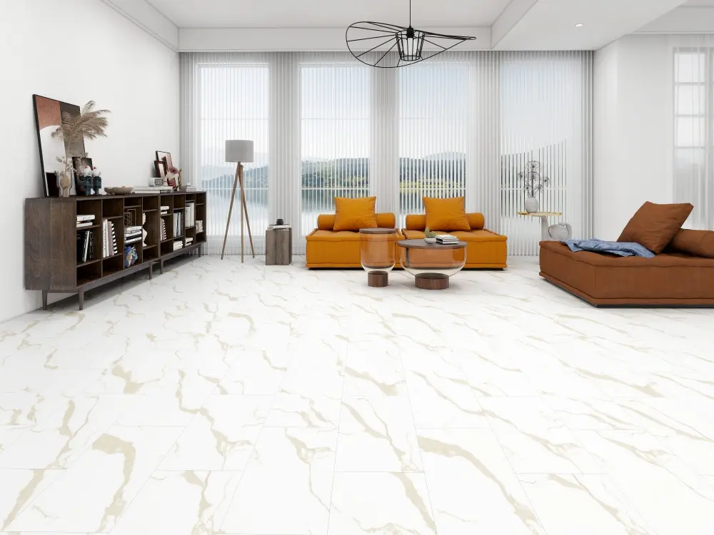 NAF Aqua Tile Gold 7mm SPC Vinyl Tile Flooring - 12 x 24 inch stone look tile at BBS Flooring Markham