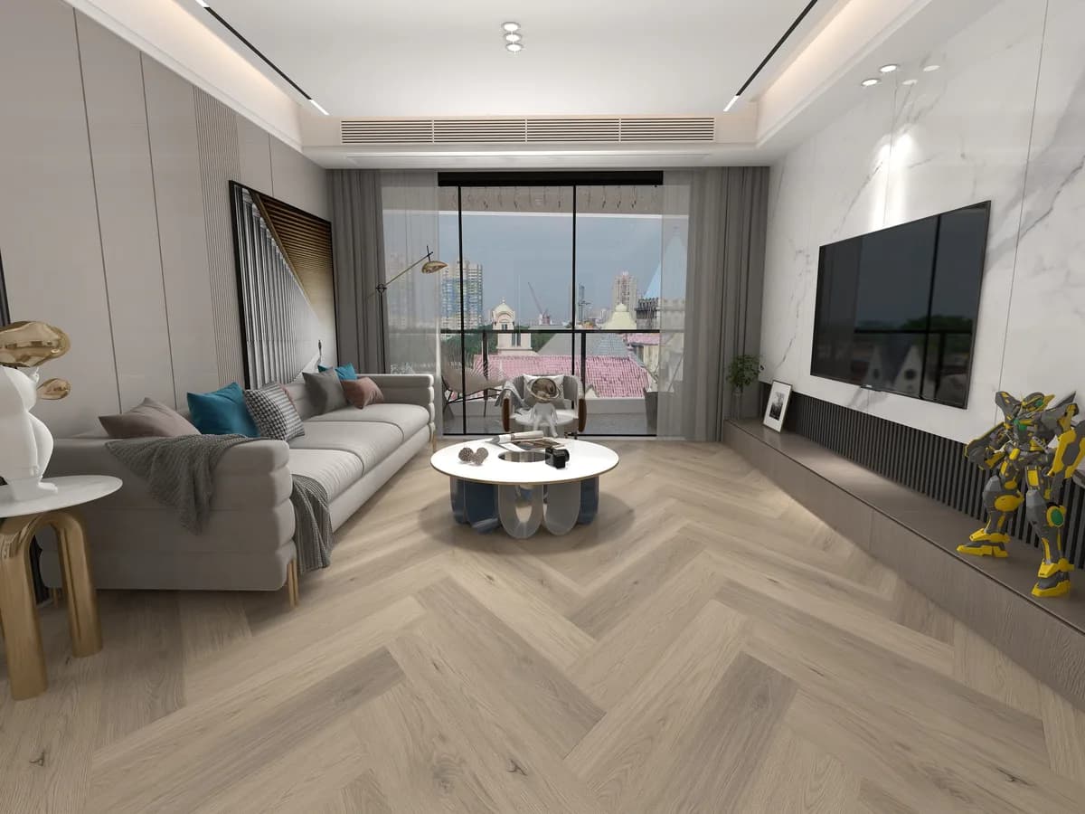 H02 Seaside Motel - Woden Vinyl Herringbone Collection
