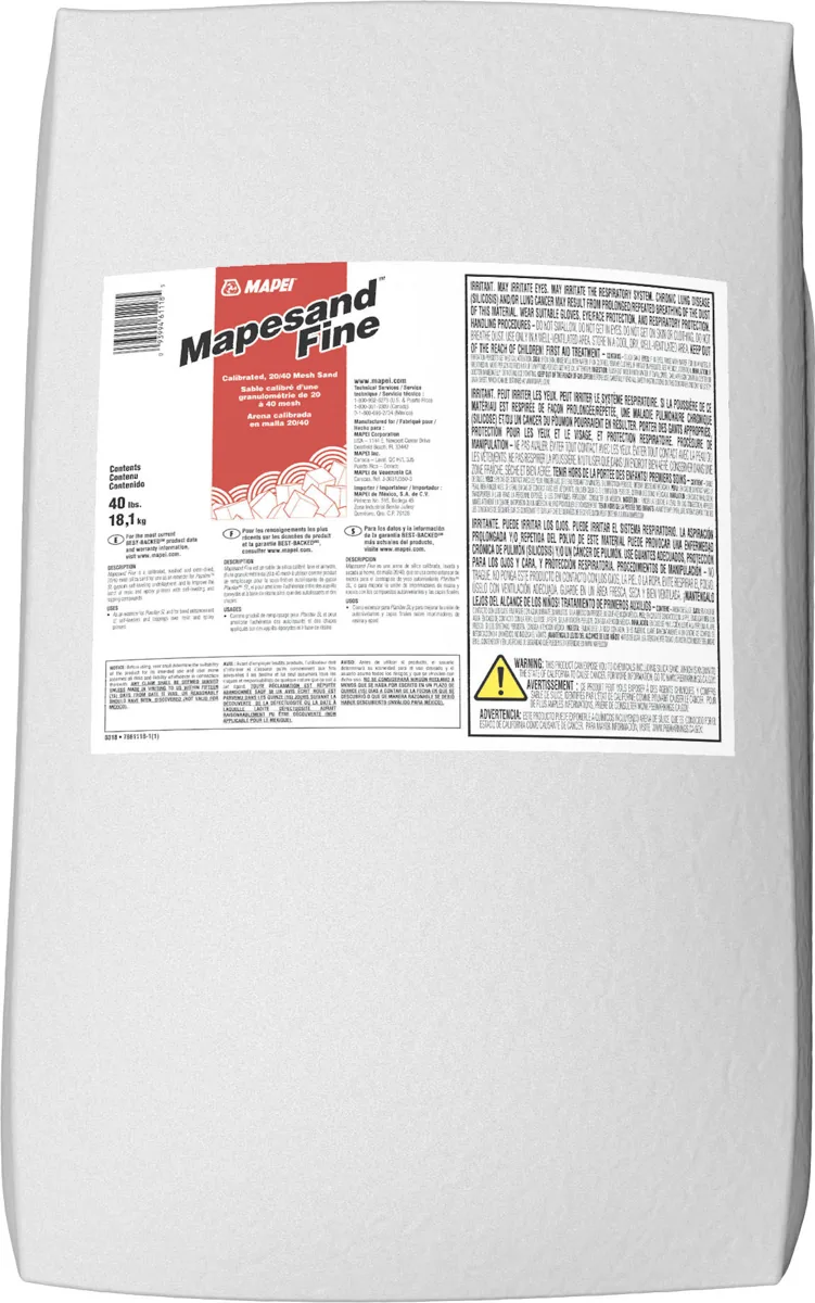 Mapei Mapesand Fine Calibrated Mesh Sand — Fine 40 lb